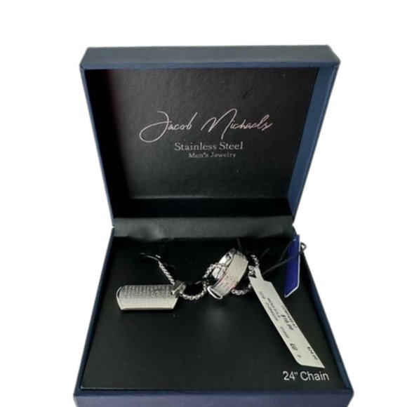 jacob michaels Accessories Stainless Steel Necklace And Ring Set